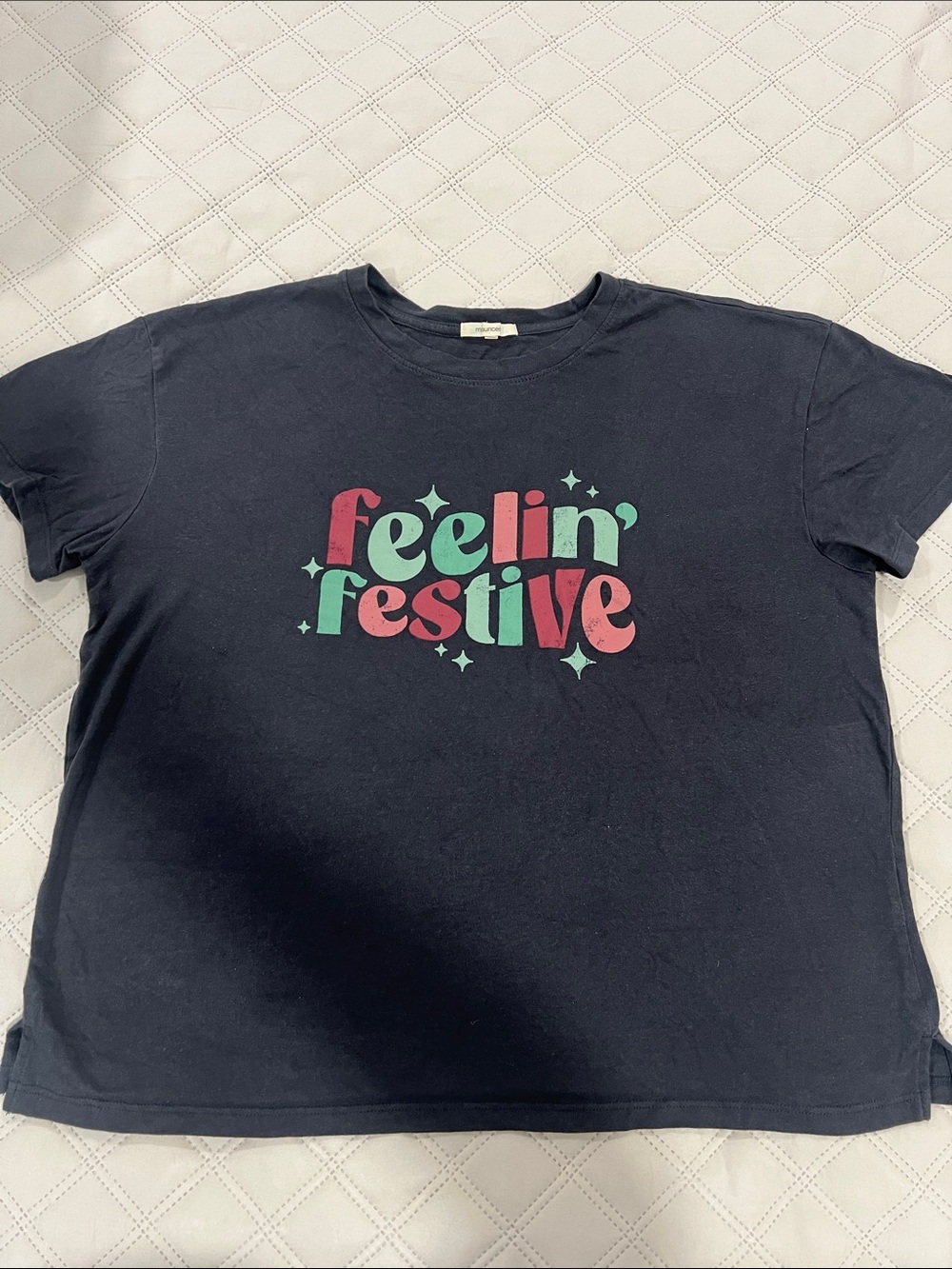 Maurices Grey 'Feelin' Festive' Graphic Tee